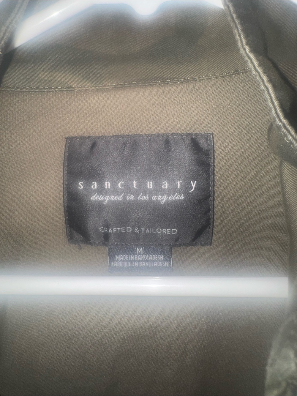 Sanctuary Olive Camo Drawstring Utility Jacket - Picture 3 of 3